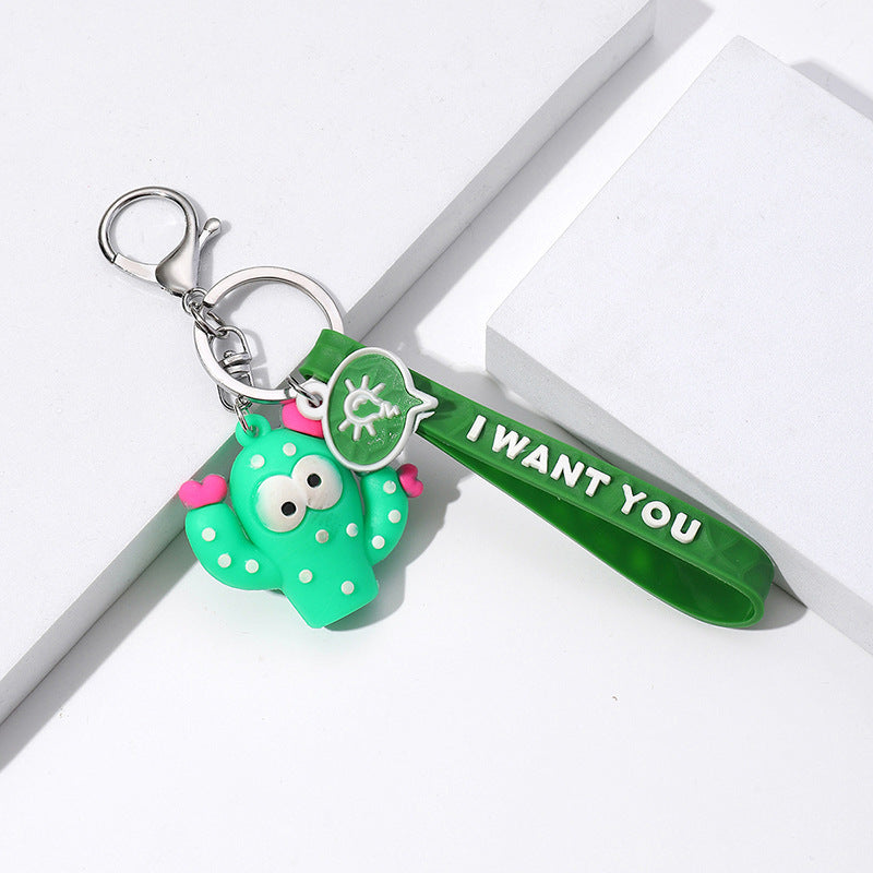 Wholesale Silicone Creative Cactus Keychain